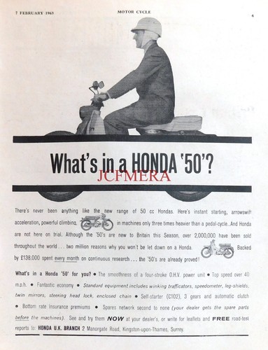 Honda moped original - '50', 1963
